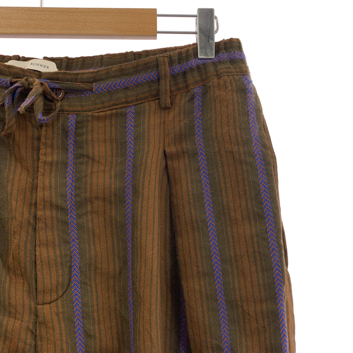 WALES BONNER / ウェールズボナー | 総柄 ドローストリング ワイド イージーパンツ | 46 | メンズ