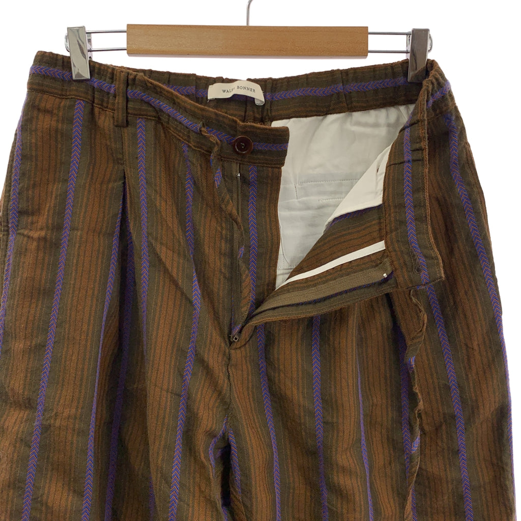 WALES BONNER / ウェールズボナー | 総柄 ドローストリング ワイド イージーパンツ | 46 | メンズ