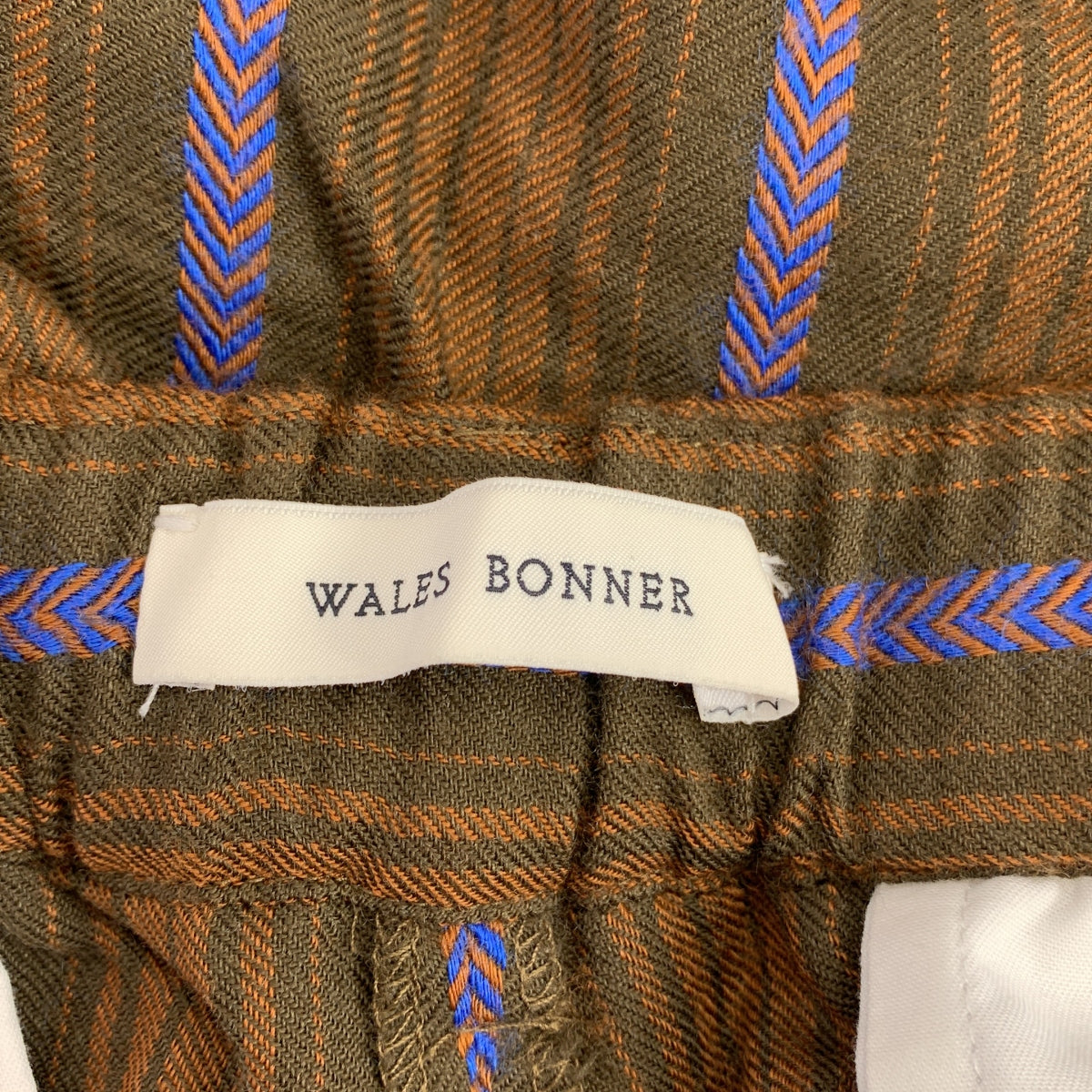 WALES BONNER / ウェールズボナー | 総柄 ドローストリング ワイド イージーパンツ | 46 | メンズ