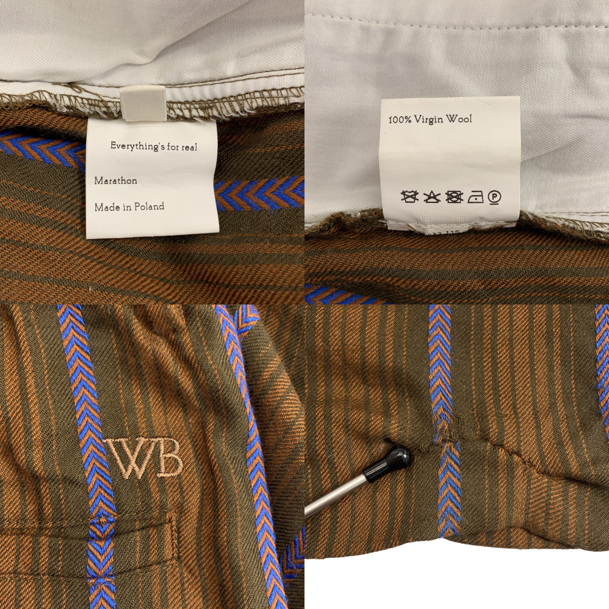 WALES BONNER / ウェールズボナー | 総柄 ドローストリング ワイド イージーパンツ | 46 | メンズ