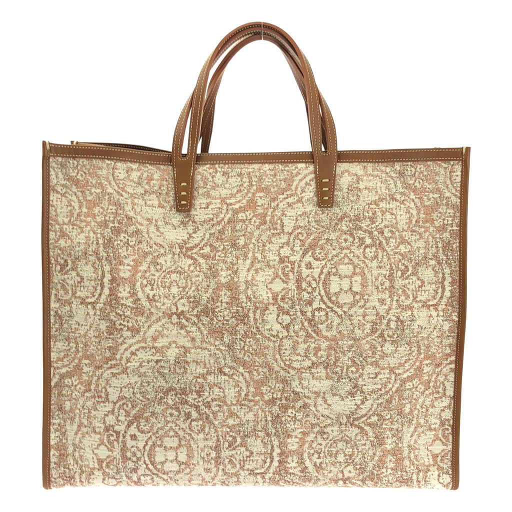 【미품】 A VACATION / 어바케이션 | TANK PAISLEY / 총무늬 자가드 가죽 핸들 토트 백 | 브라운 계 | 여성