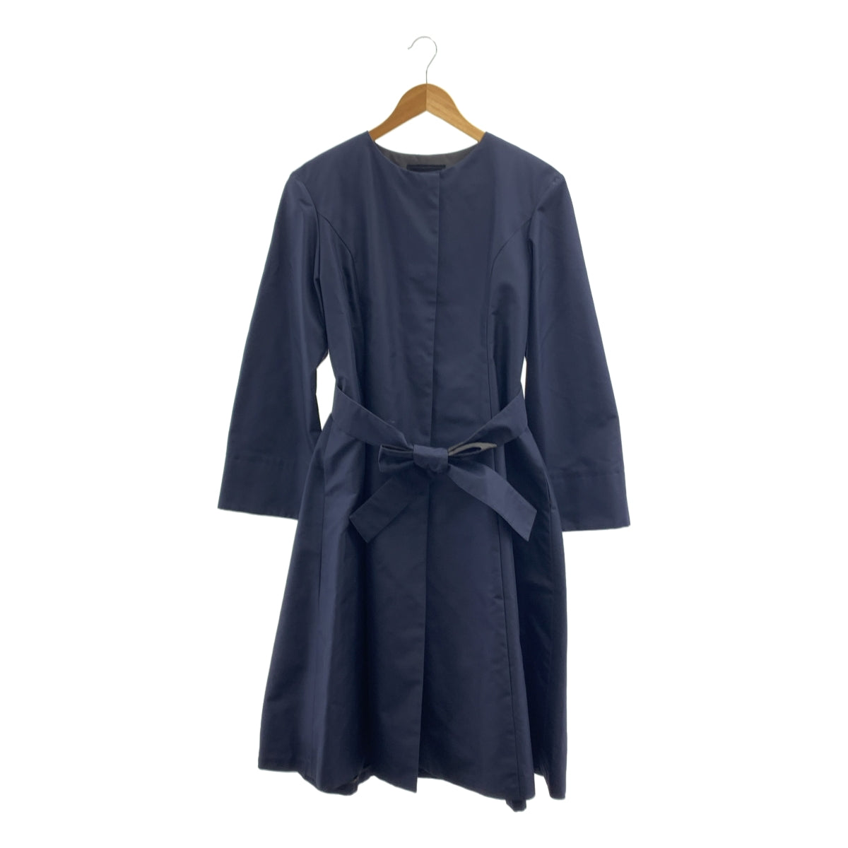 FOXEY BOUTIQUE / フォクシーブティック | トフィー シルク ノーカラー ベルテッドコート | 38 | レディース