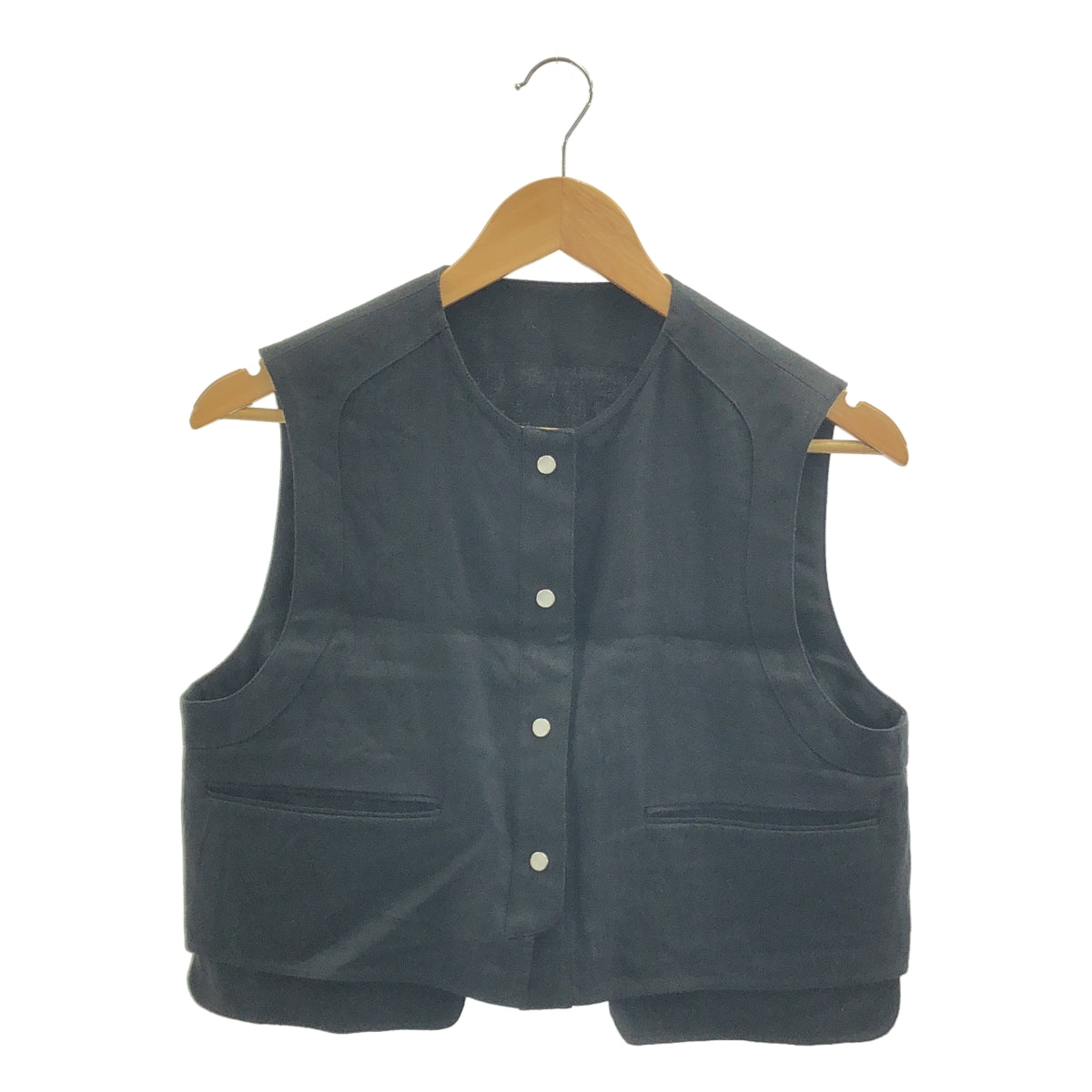 BACCA / バッカ | リネンツイル ショートベスト | 36 | レディース