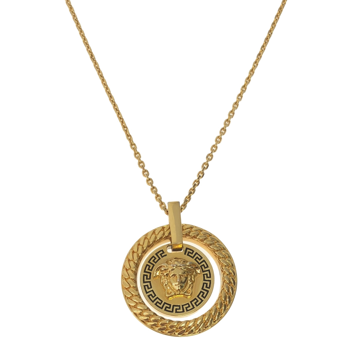 [狀況良好] VERSACE | 美杜莎希臘迴紋項鍊 | 金色 | 女款