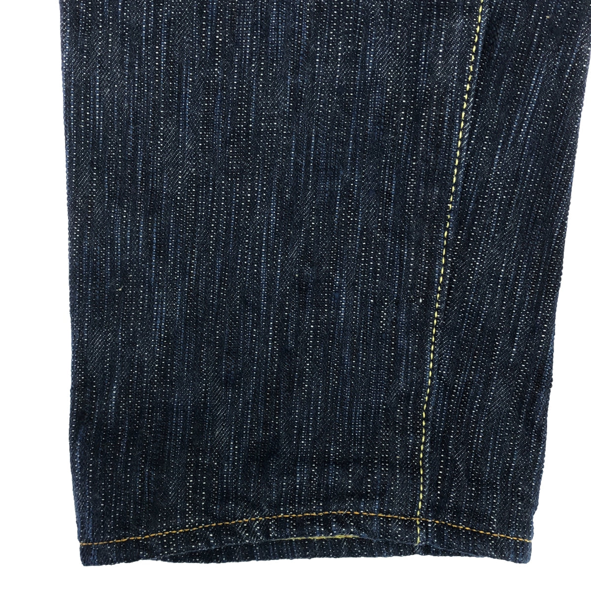 STUDIO D'ARTISAN | D1833 / Awa-style indigo dyeing leather patch selvedge denim pants | 32 | Men's