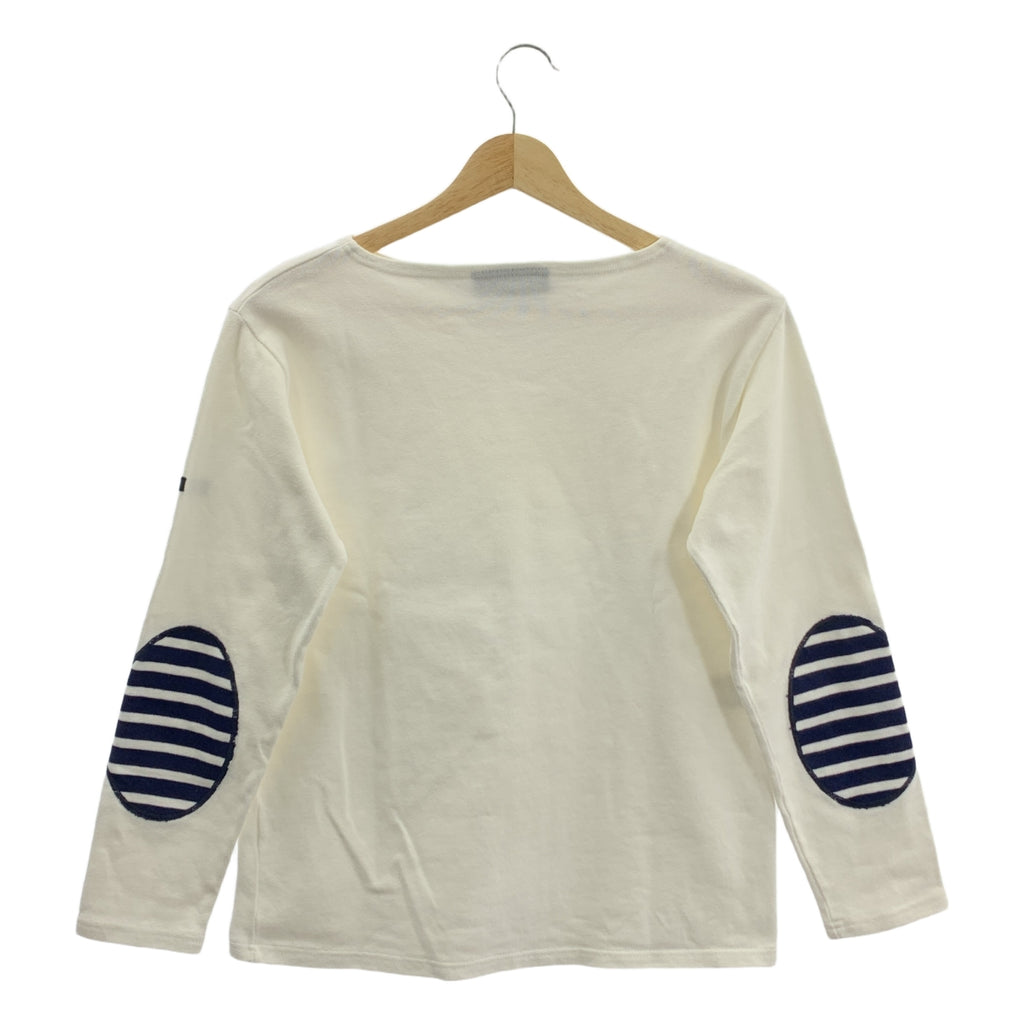 SAINT JAMES / セントジェームス | ウェッソン エルバーパッチ バスクシャツ | XS | ホワイト | レディース