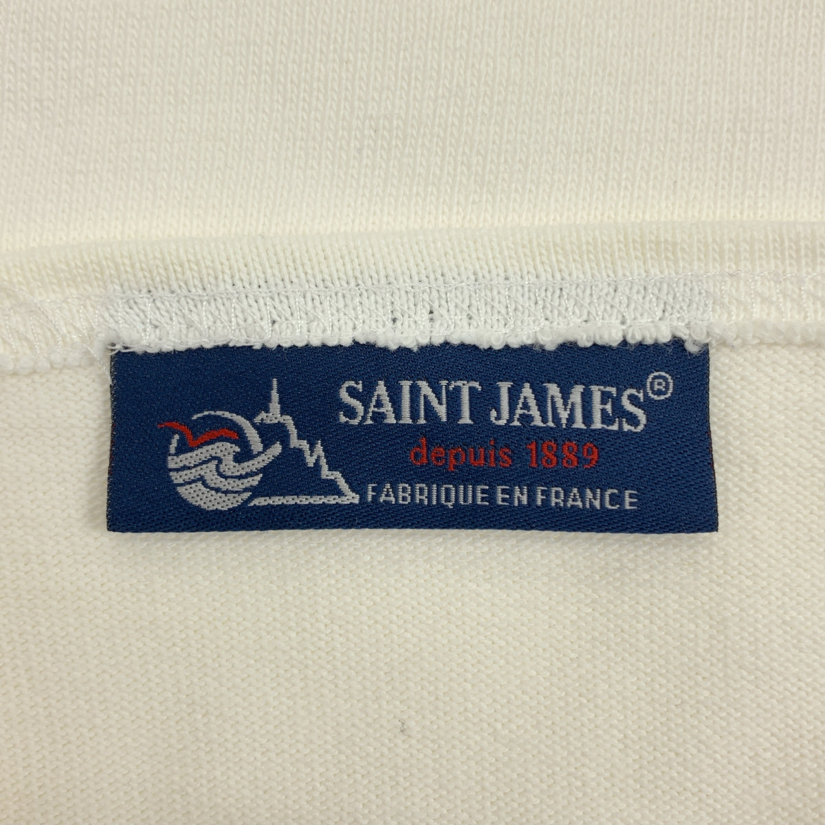 SAINT JAMES / セントジェームス | ウェッソン エルバーパッチ バスクシャツ | XS | ホワイト | レディース