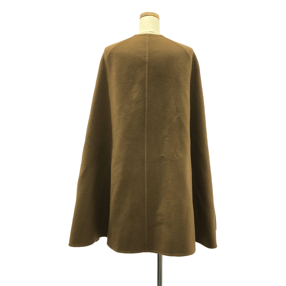 【美品】  MADISON BLUE / マディソンブルー | SIDE SLIT LONG CAPE ウール ケープコート | 00(XS) | ブラウン | レディース