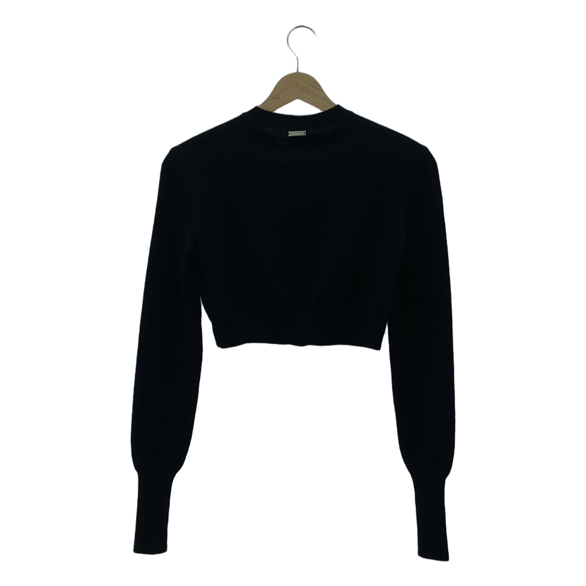 【신품】 FERRAGAMO / 페라가모 | 캐시미어 혼합 크롭 가디건 | XS | 블랙 | 여성