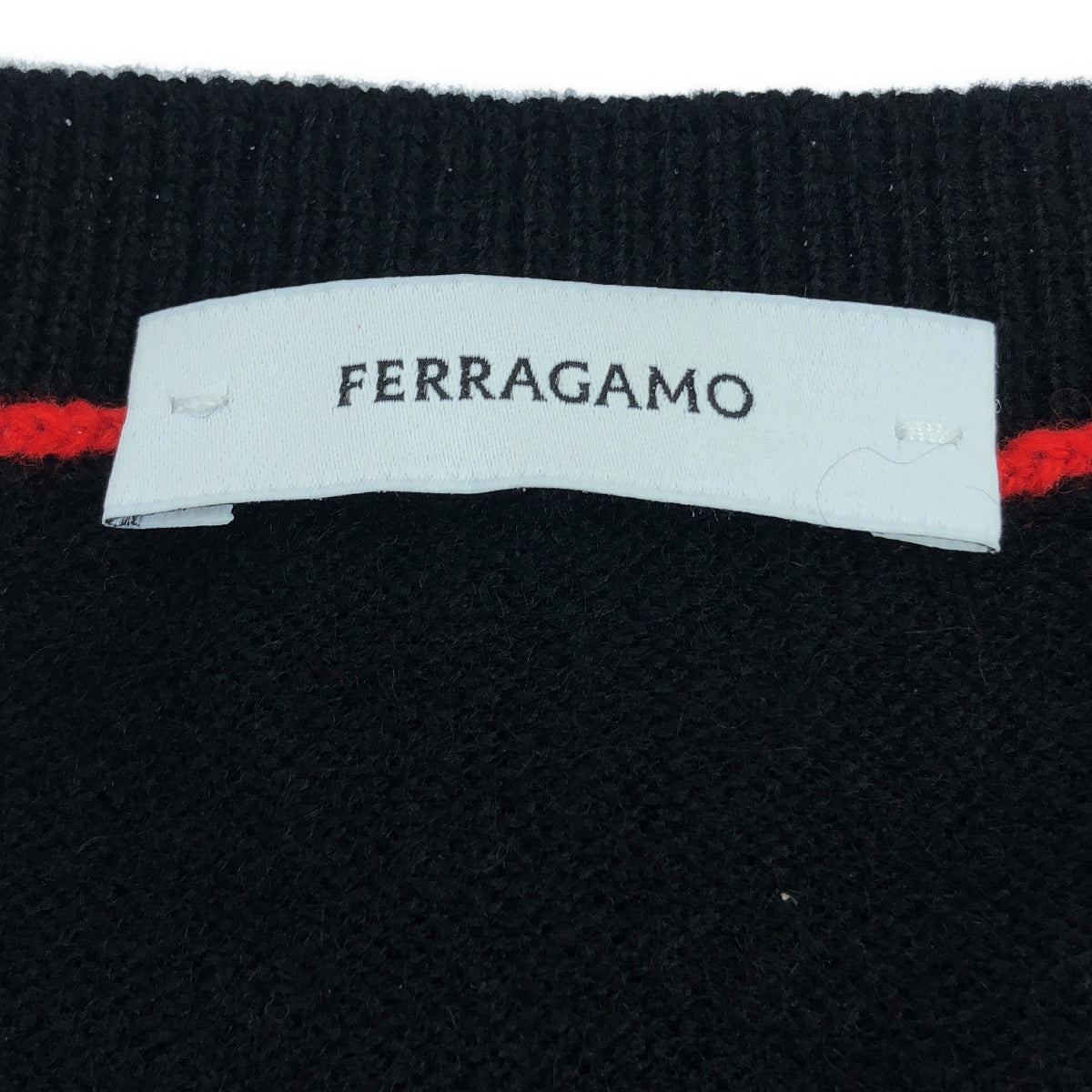 【신품】 FERRAGAMO / 페라가모 | 캐시미어 혼합 크롭 가디건 | XS | 블랙 | 여성