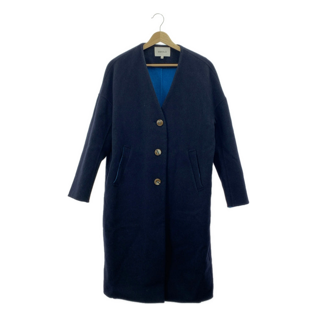 ENFOLD | Wool River 無領直筒大衣 | 36 碼 | 女款