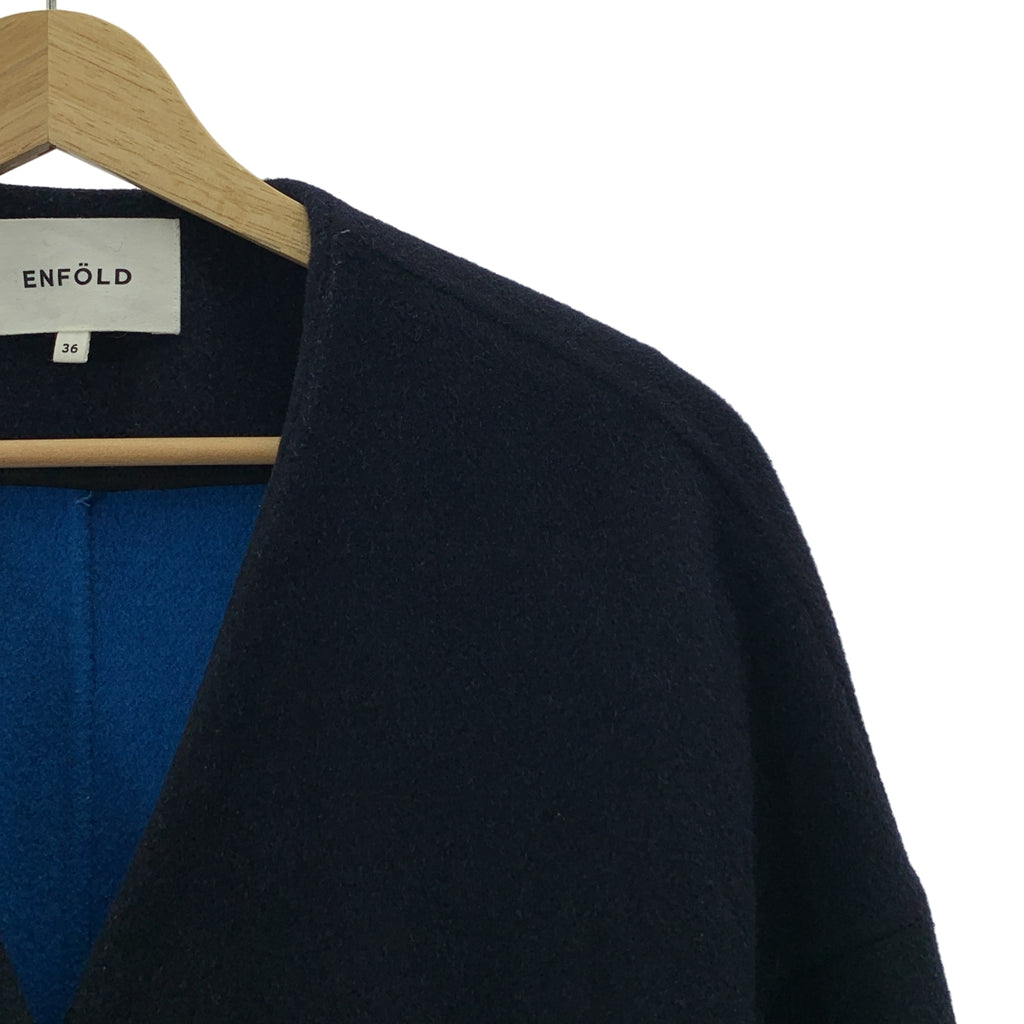 ENFOLD | Wool River 無領直筒大衣 | 36 碼 | 女款