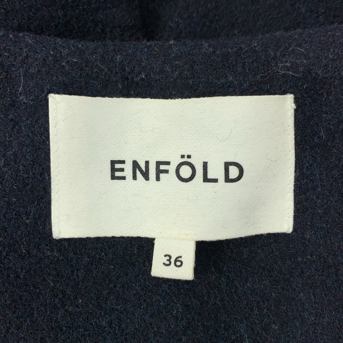 ENFOLD | Wool River 無領直筒大衣 | 36 碼 | 女款