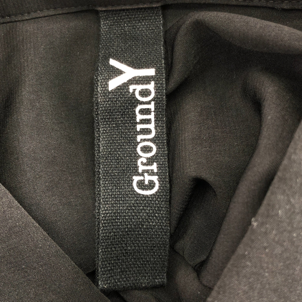 Ground Y / グラウンドワイ | 2021AW | Big asymmetric shi / トリアセテート アシンメトリー シャツ | 3 | ブラック | メンズ