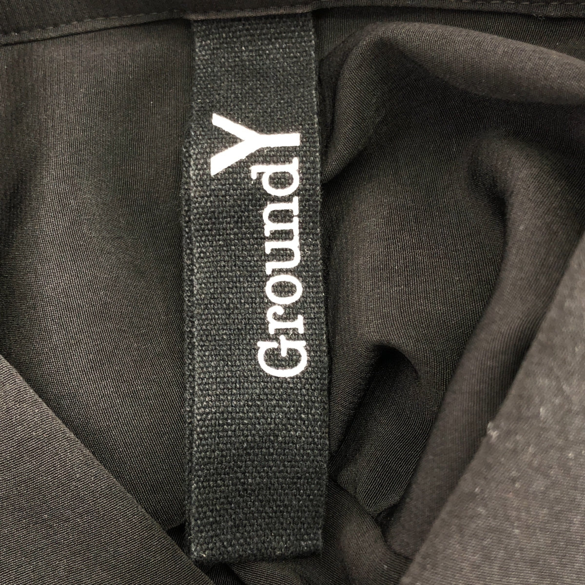 Ground Y / 그라운드 와이 | 2021AW | Big asymmetric shi / 트리아세테이트 비대칭 셔츠 | 3 | 블랙 | 남성