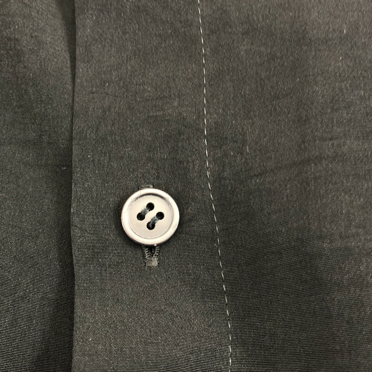 Ground Y / 그라운드 와이 | 2021AW | Big asymmetric shi / 트리아세테이트 비대칭 셔츠 | 3 | 블랙 | 남성