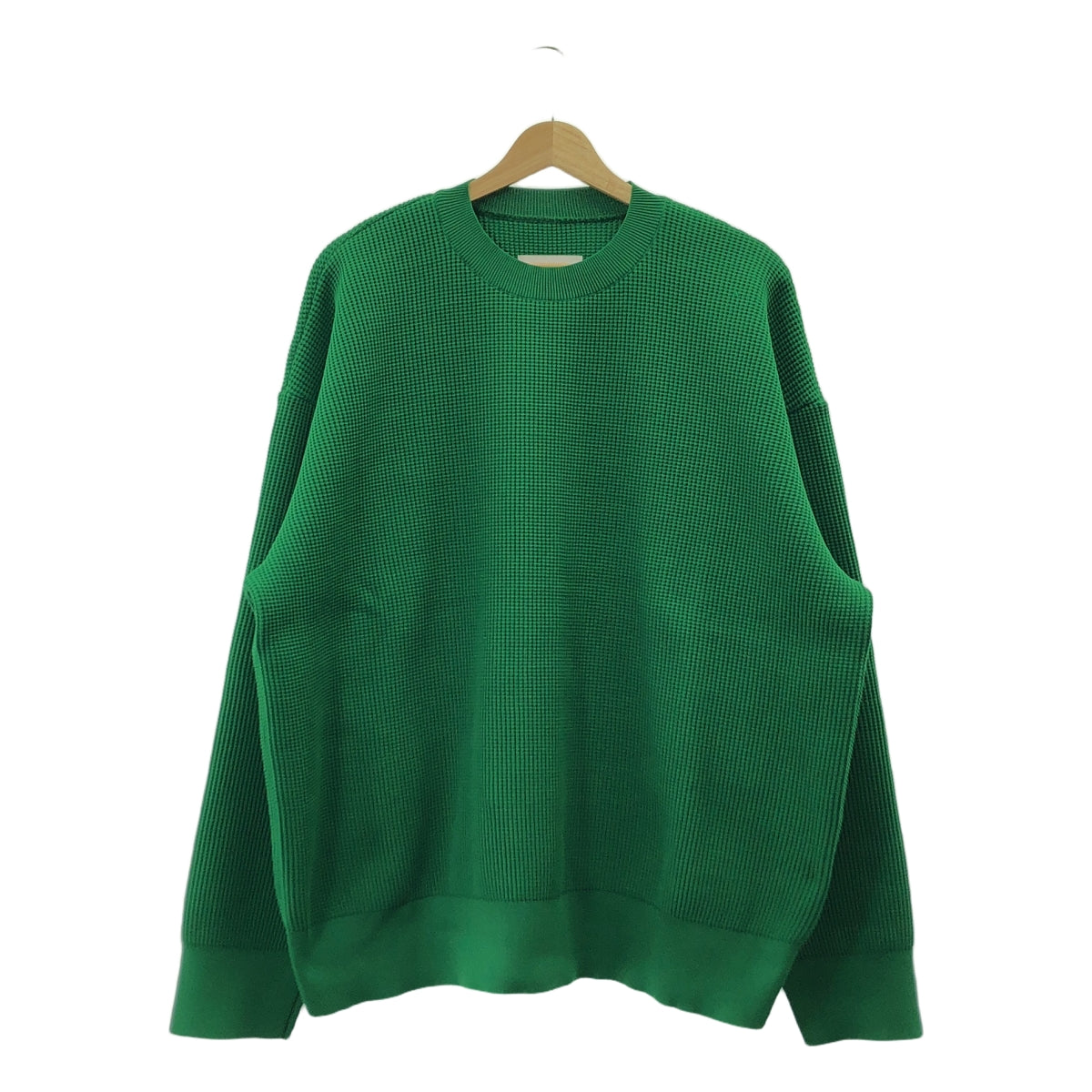 【미품】 stein / 슈타인 | 2023SS | OVERSIZED WAFFLE KNIT LS / 와플 오버 니트 | S | 그린 | 남성