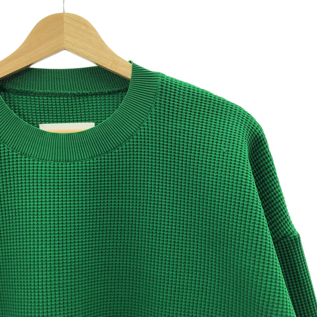 【美品】  stein / シュタイン | 2023SS | OVERSIZED WAFFLE KNIT LS / ワッフル オーバーニット | S | グリーン | メンズ