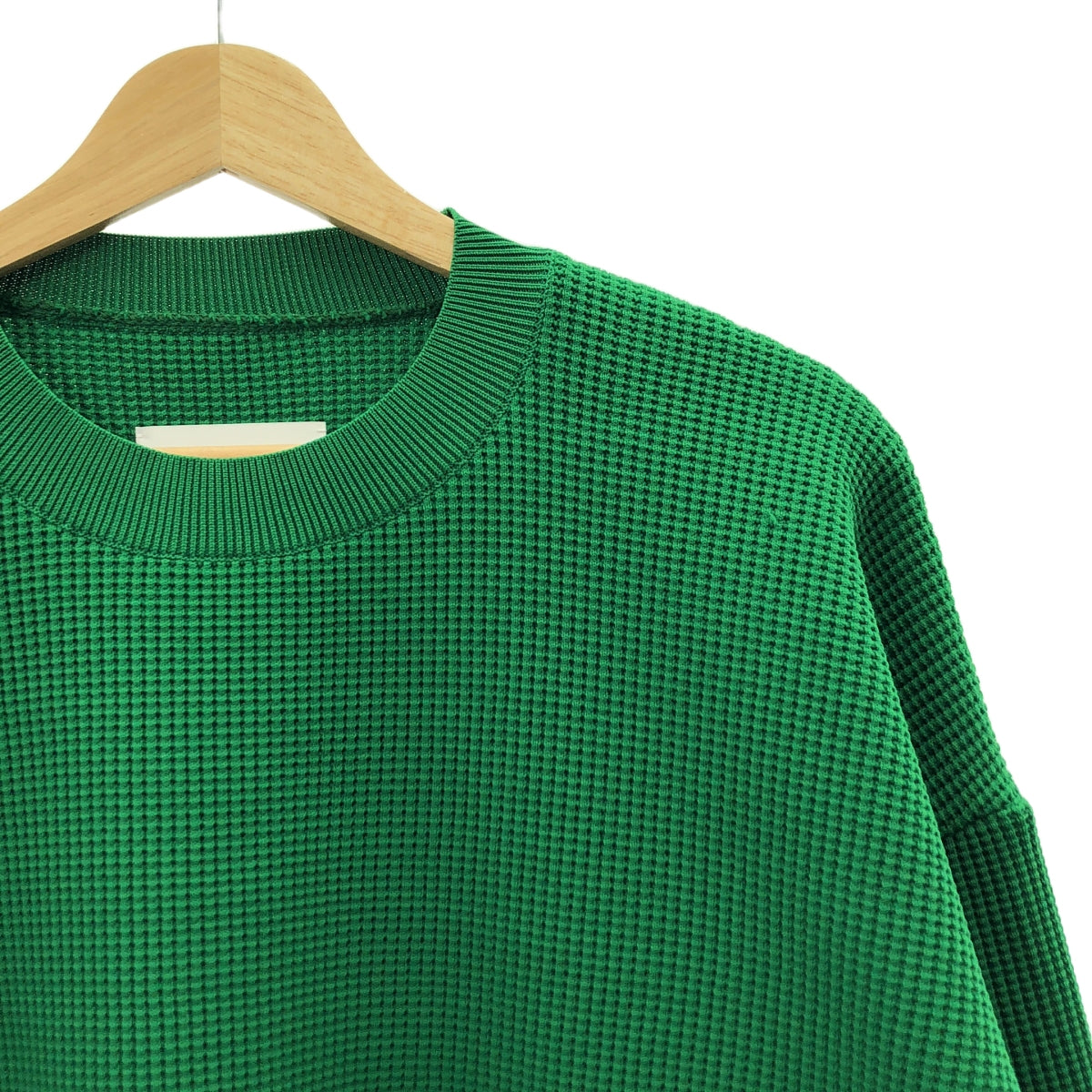 【美品】  stein / シュタイン | 2023SS | OVERSIZED WAFFLE KNIT LS / ワッフル オーバーニット | S | グリーン | メンズ
