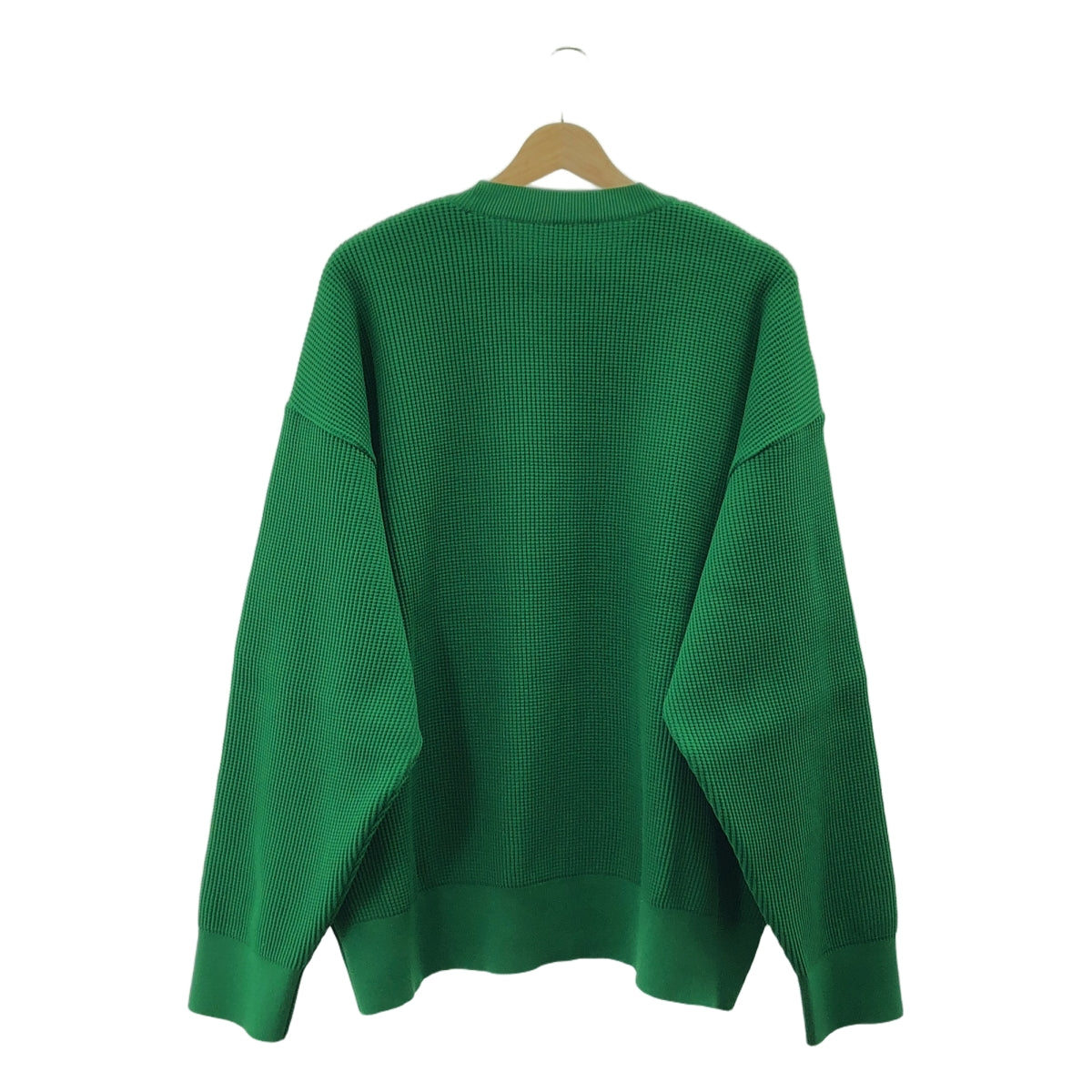 【미품】 stein / 슈타인 | 2023SS | OVERSIZED WAFFLE KNIT LS / 와플 오버 니트 | S | 그린 | 남성