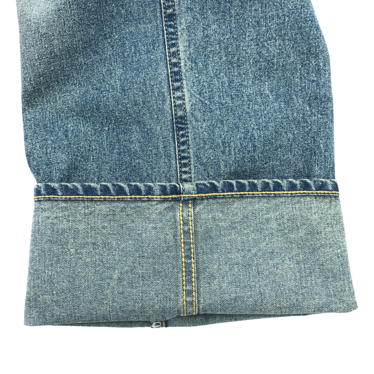 【미품】 JUNYA WATANABE MAN / 준야와타나베만 | 2024AW | 데미지 가공 데님 팬츠 | XS | 인디고 | 남성