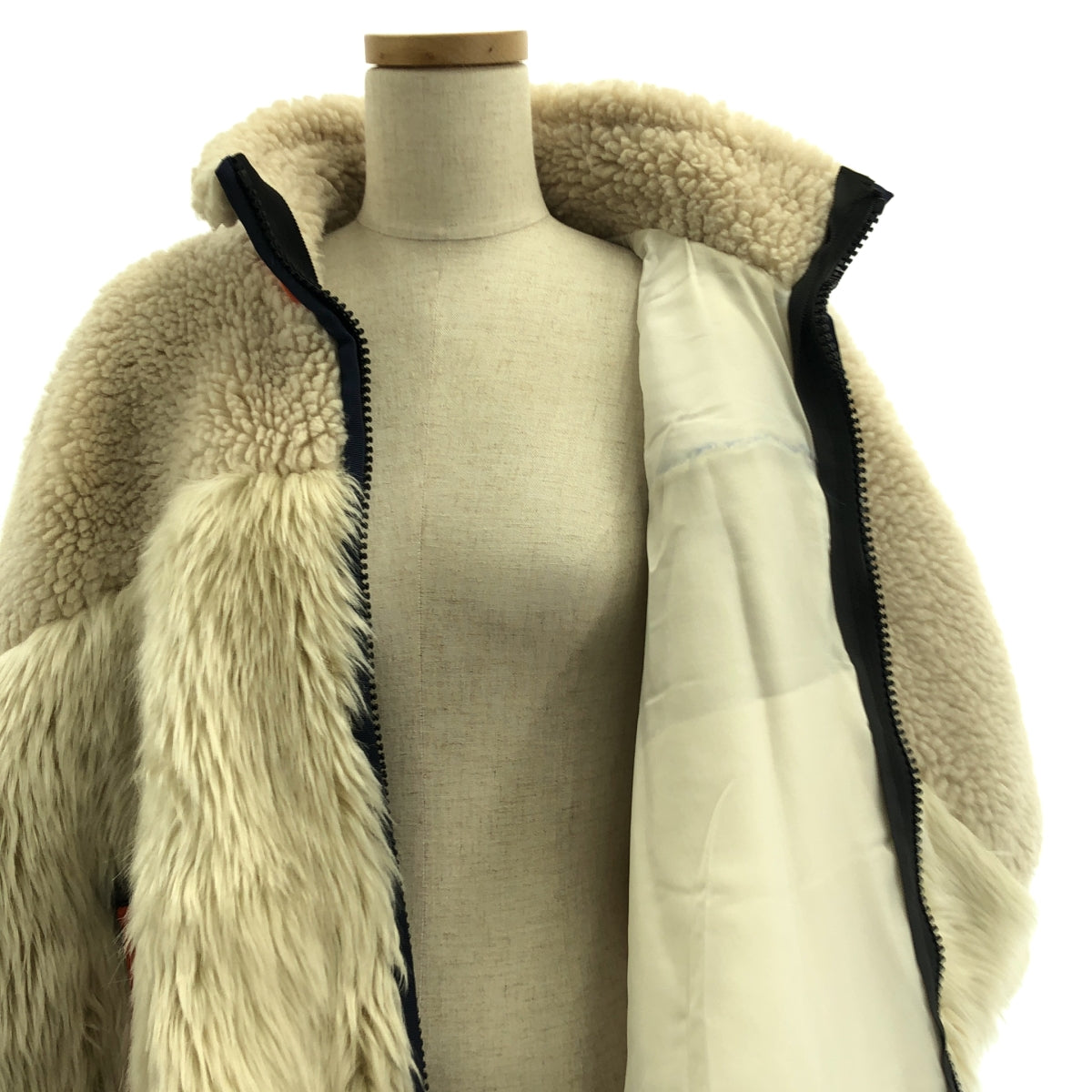 sacai / 사카이 | 2021W | Faux Shearling × Faux Fur Blouson / 파도킹 보아 오버블루존 재킷 / 총 안감 | 2 |