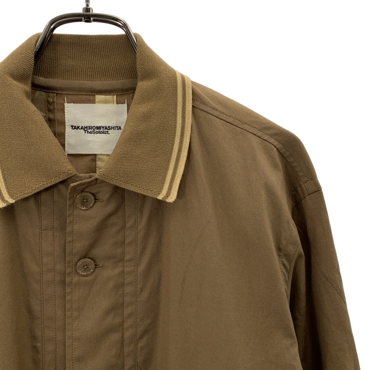 TAKAHIROMIYASHITA The Soloist / 타카히로미야시타자솔로이스트 | 코튼 패널 전환 니트 칼라 재킷 | 46 | 맨즈