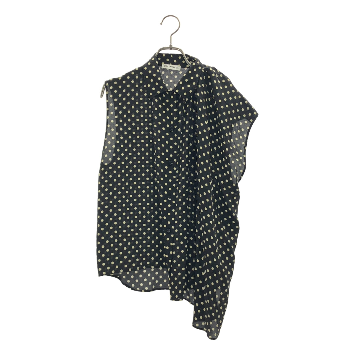 BALENCIAGA / バレンシアガ | 2019 | ドット アシンメトリー ブラウス シャツ | 36 | レディース