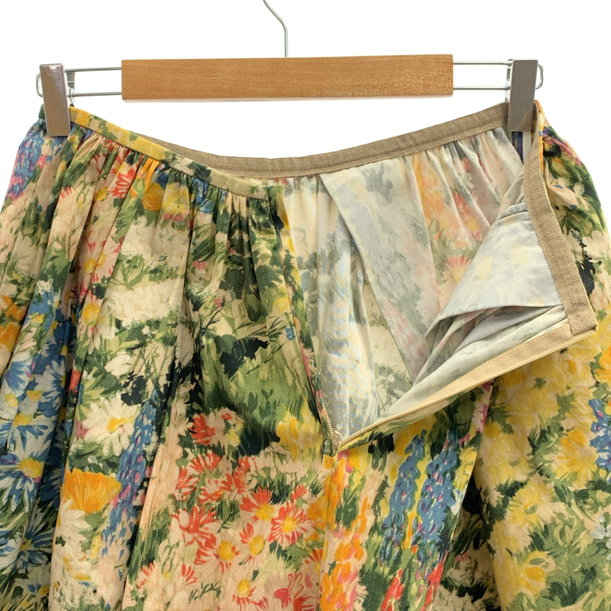 RED VALENTINO | 棉質印花腰部褶皺半身裙 | 40碼 | 多色 | 女款