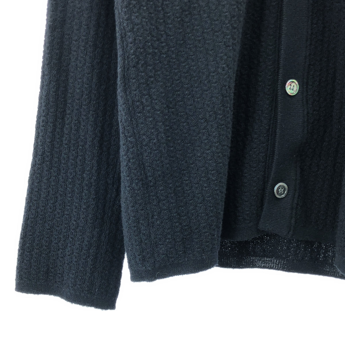 COMME des GARCONS SHIRT / コムデギャルソンシャツ | 2019SS | ジャガード ウールニット カーディガン | M | ブラック | メンズ
