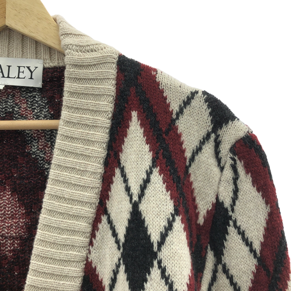 S.S.DALEY / エスエスデイリー | アーガイルチェック ウールニット カーディガン | M | メンズ