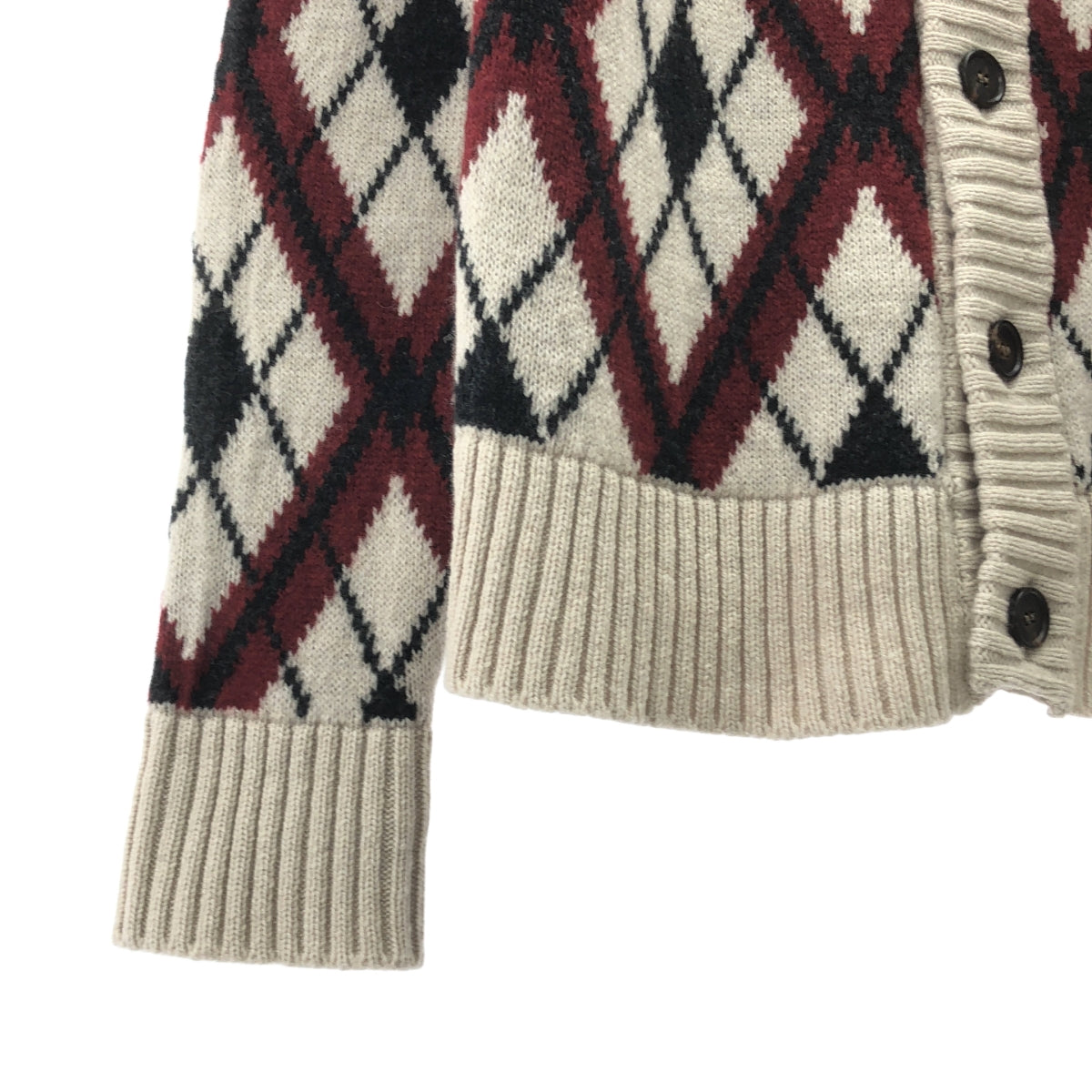 S.S.DALEY / エスエスデイリー | アーガイルチェック ウールニット カーディガン | M | メンズ