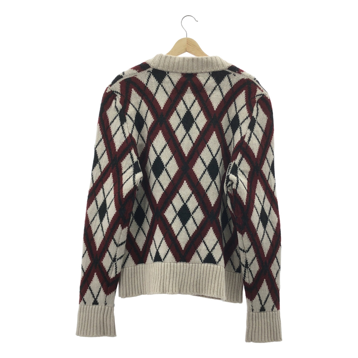 S.S.DALEY / エスエスデイリー | アーガイルチェック ウールニット カーディガン | M | メンズ