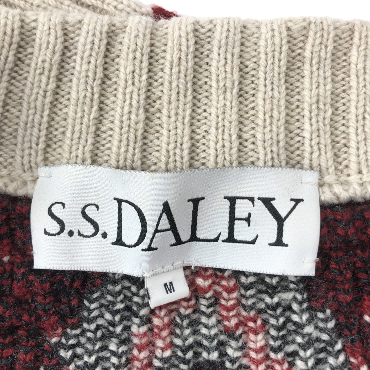 SSDALEY / SS Daily | 菱形格紋毛針織開襟衫 | M碼 | 男款