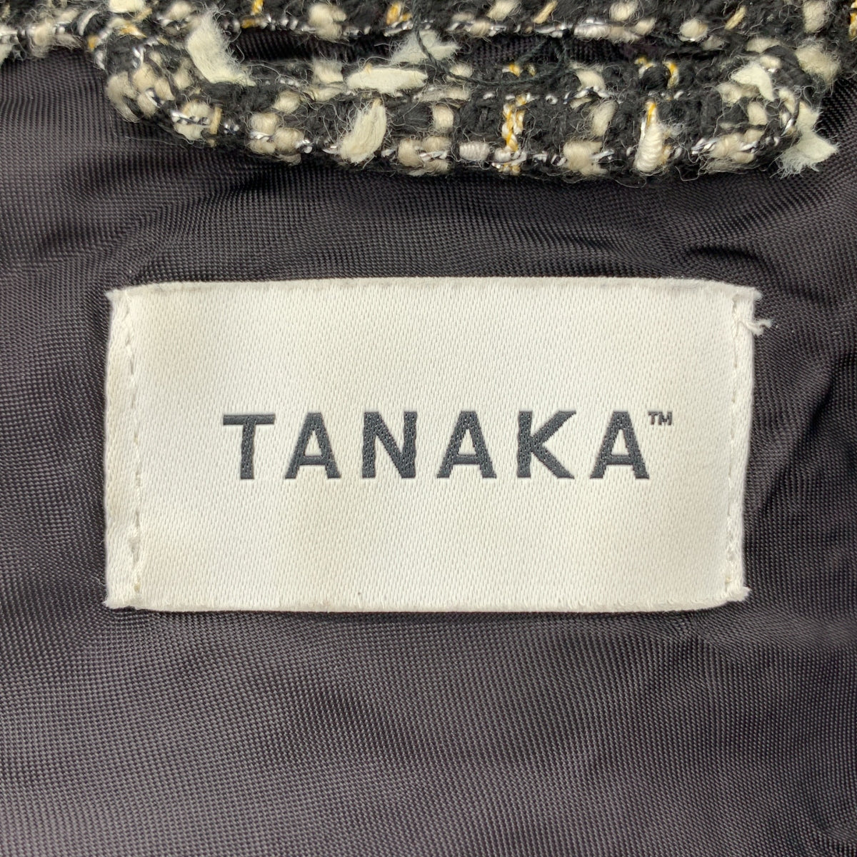 TANAKA | 套衫工作襯衫 | 粗花呢流蘇寬鬆鬆開衩套頭衫 | 全襯裡 | S碼 | 男款