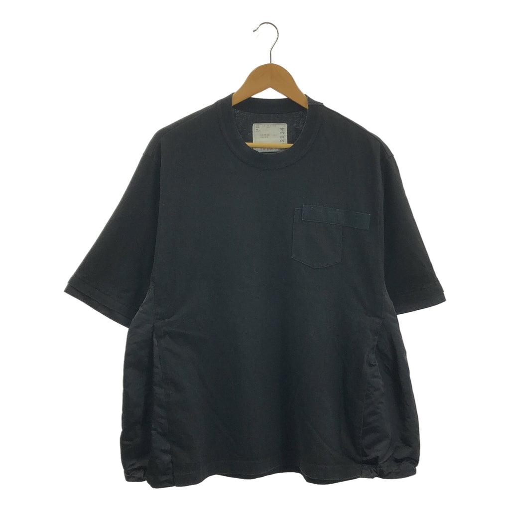 sacai / サカイ | 2022SS | ナイロンツイル ミックス Tシャツ | 1 | メンズ