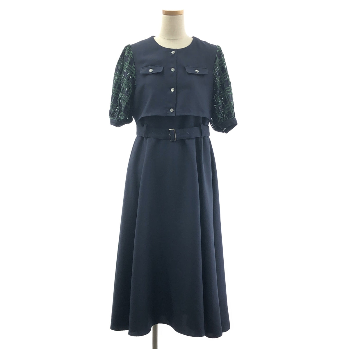 Ruimeme | 泡泡袖對接洋裝 | F碼 | 女款