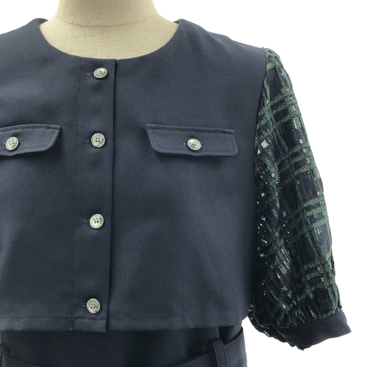 Ruimeme | 泡泡袖對接洋裝 | F碼 | 女款