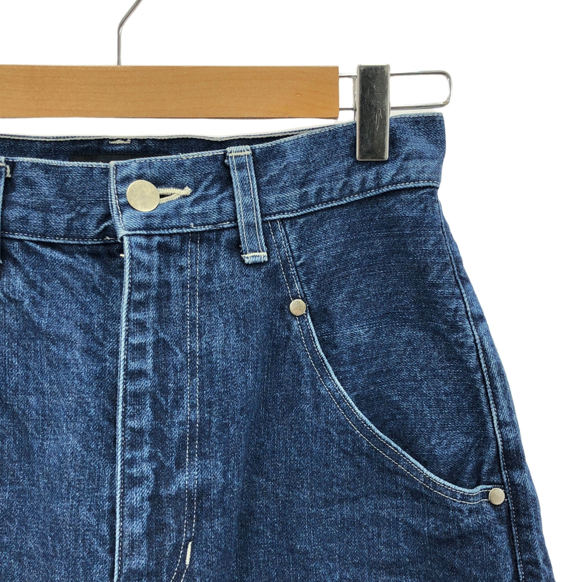 LOEFF / ロエフ | 13OZ ヤード デニム パンツ | 0 | インディゴ | レディース