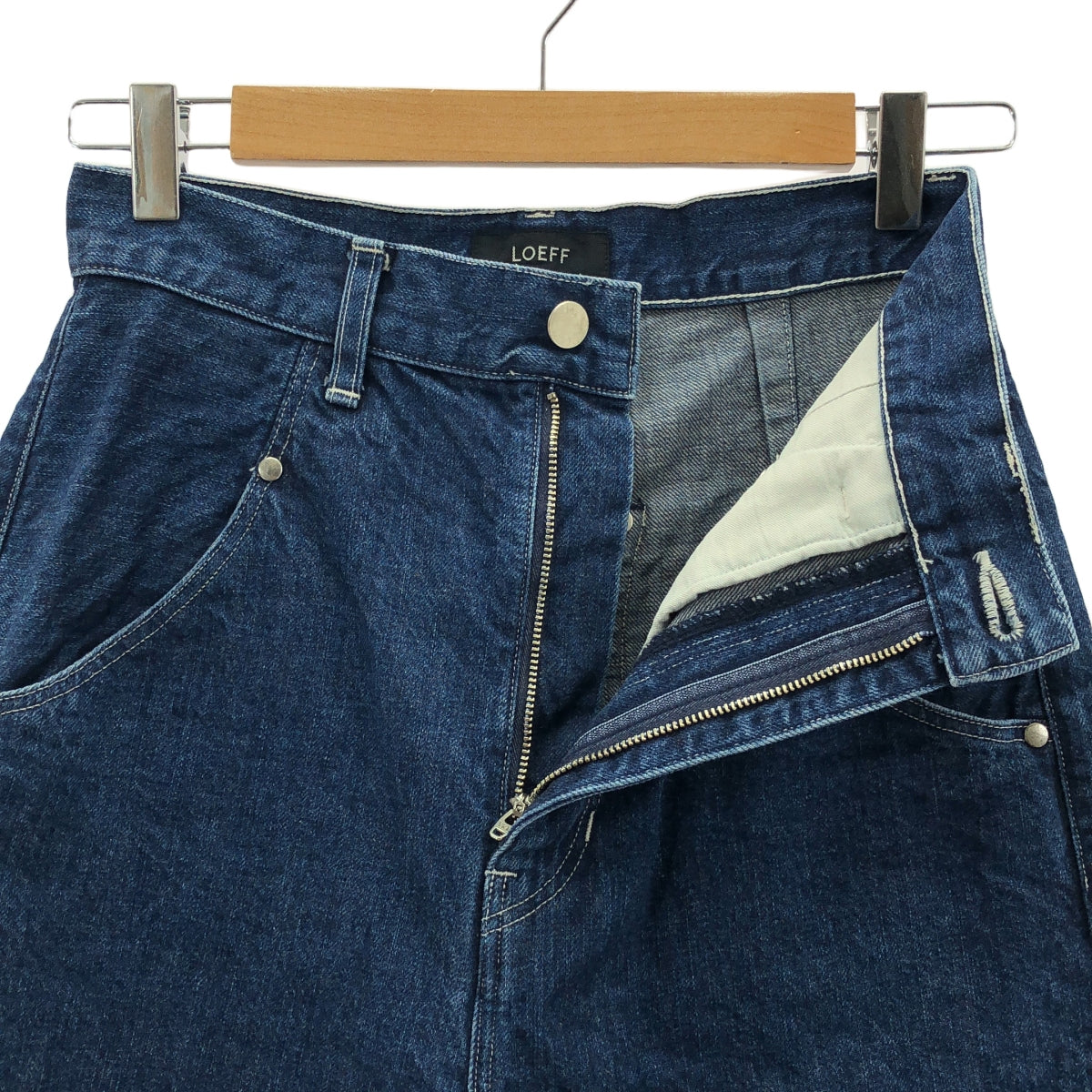 LOEFF / ロエフ | 13OZ ヤード デニム パンツ | 0 | インディゴ | レディース