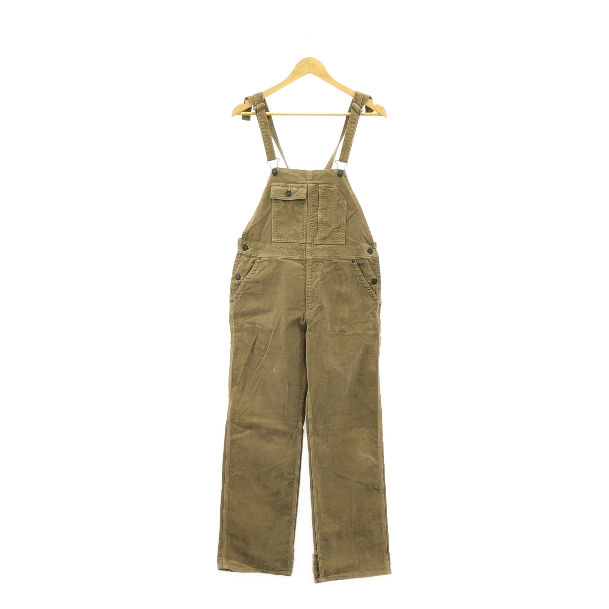 STAMMBAUM / シュタンバウム | ダメージ加工 コーデュロイ オーバーオール | S | ブラウン | レディース