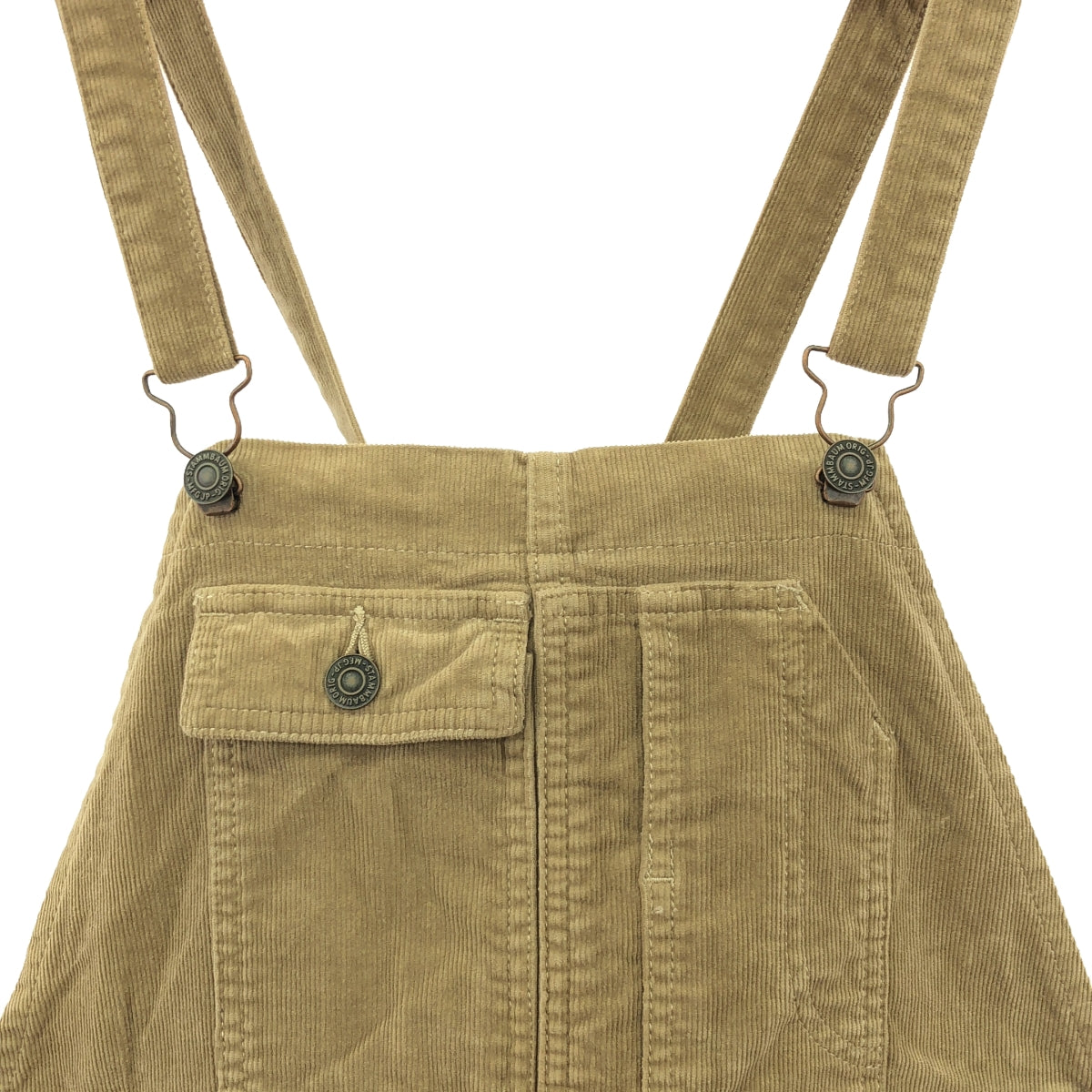 STAMMBAUM / シュタンバウム | ダメージ加工 コーデュロイ オーバーオール | S | ブラウン | レディース
