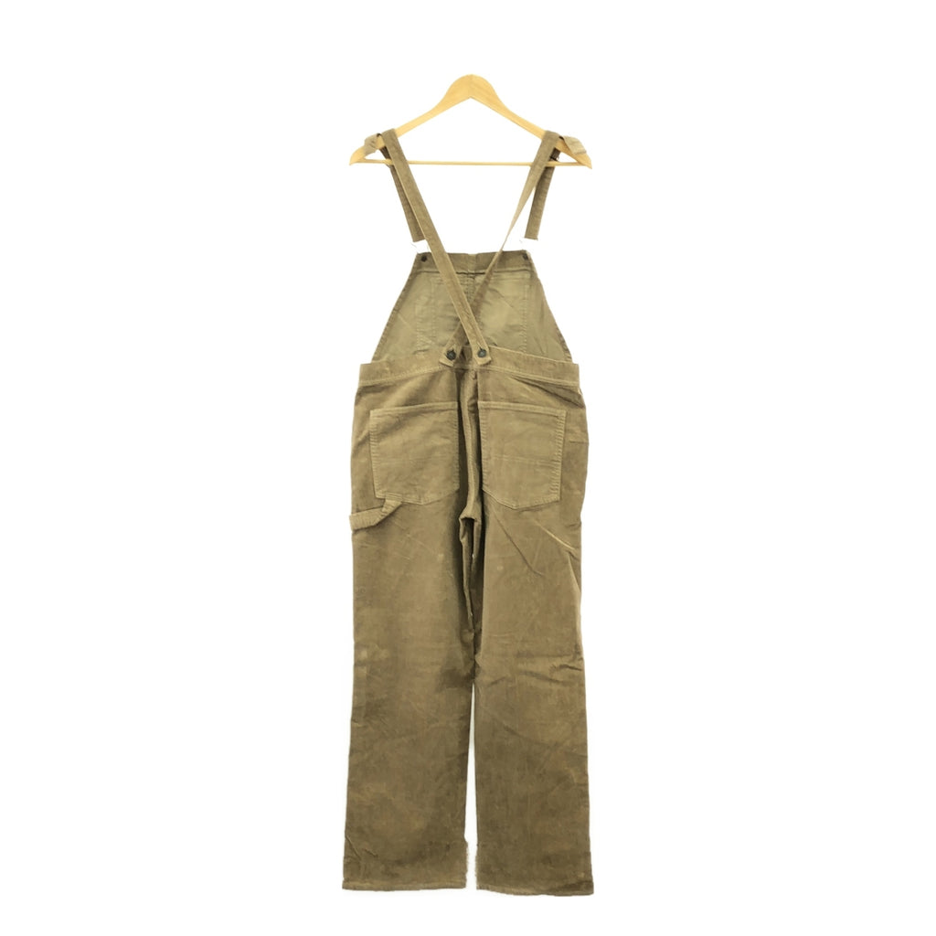 STAMMBAUM / シュタンバウム | ダメージ加工 コーデュロイ オーバーオール | S | ブラウン | レディース