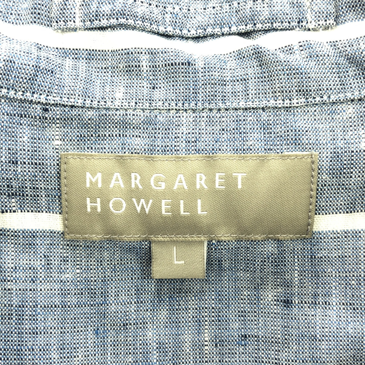 MARGARET HOWELL / マーガレットハウエル | リネン レギュラーカラー プルオーバー シャツ | L | メンズ