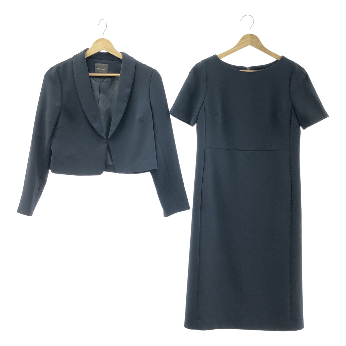 DEMI-LUXE BEAMS | 披肩領外套與長裙套裝 | 全襯裡 | 尺寸 36 | 深海軍藍 | 女款