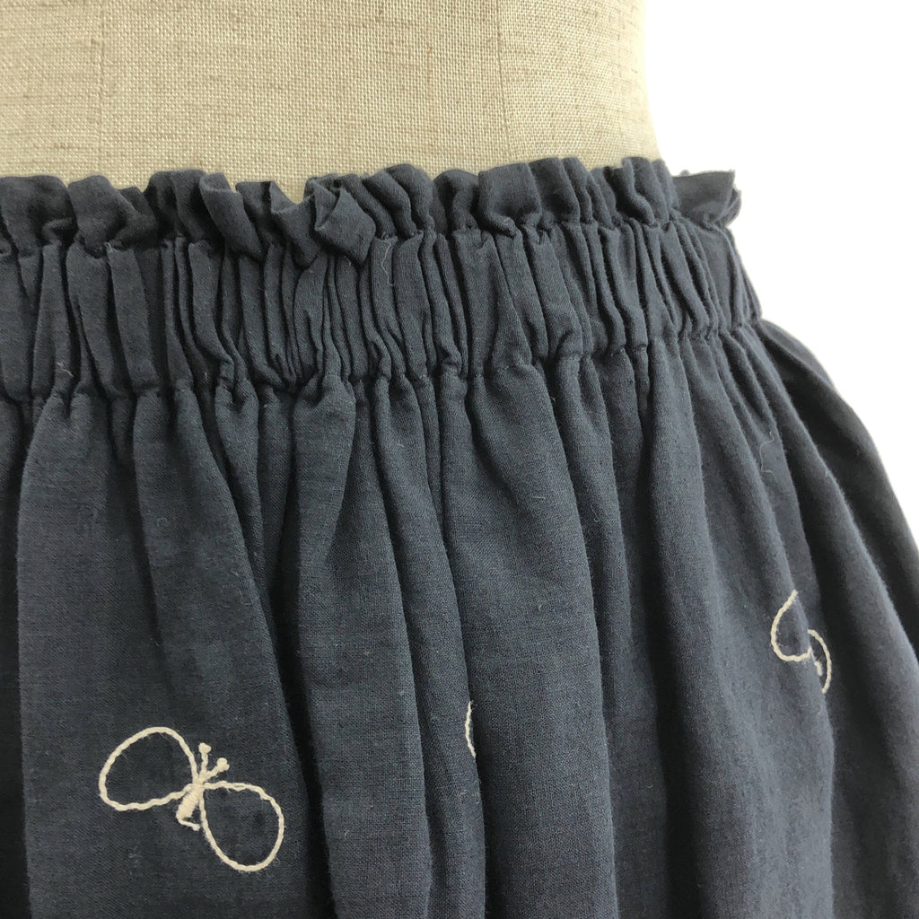 mina perhonen / ミナペルホネン | choucho / ちょうちょ エンブロイダリー ウエストゴム ボリューム スカート / 裏地付き | 38 | レディース