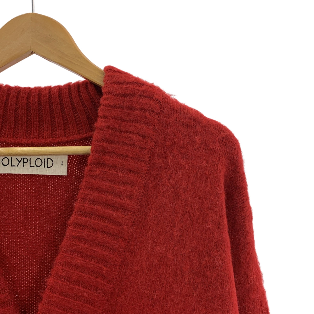 POLYPLOID / 폴리프로이드 | KNIT CARDIGAN / 믹스 울 돼지 가죽 가죽 팔꿈치 패치 니트 카디건 | 3 | 남성