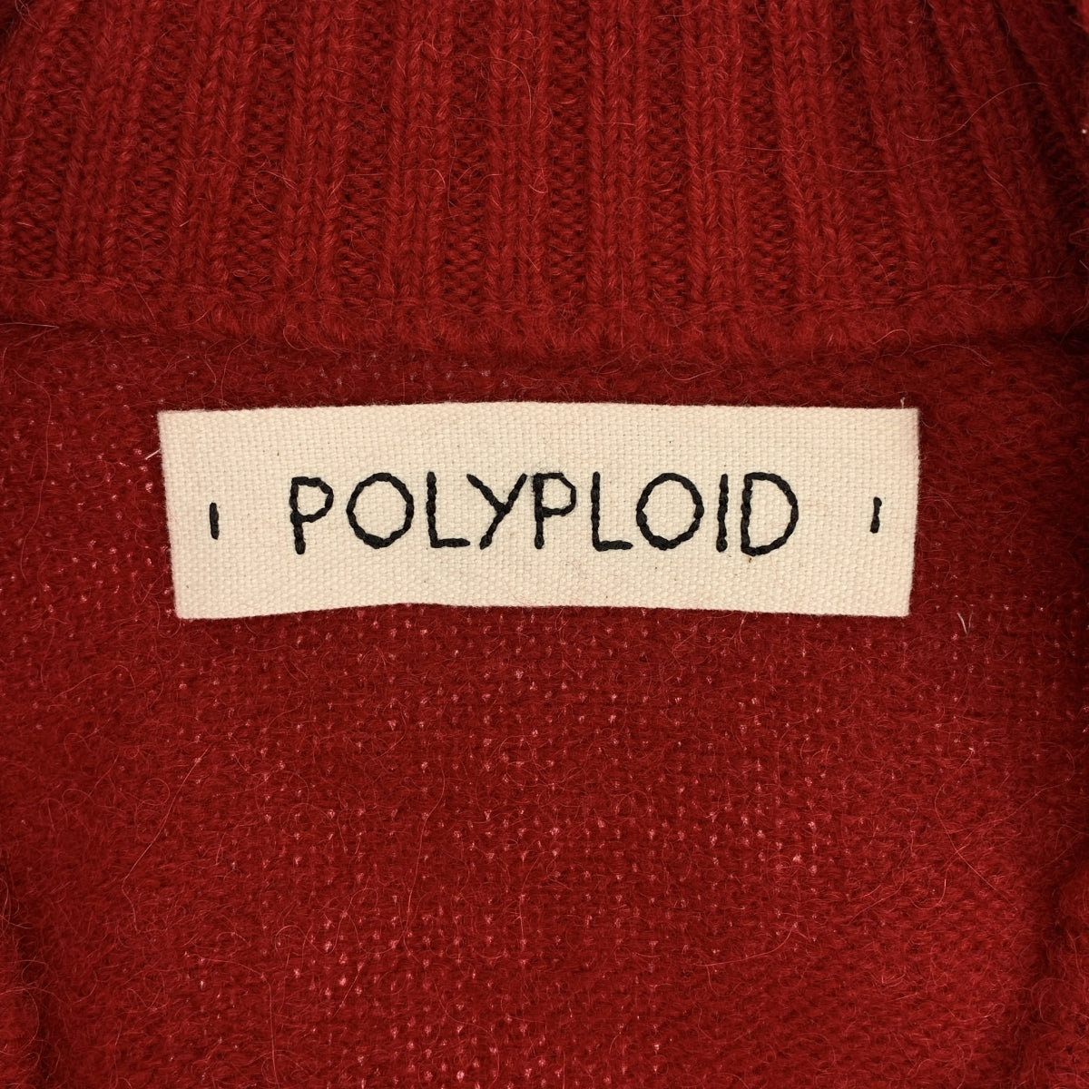 POLYPLOID / 폴리프로이드 | KNIT CARDIGAN / 믹스 울 돼지 가죽 가죽 팔꿈치 패치 니트 카디건 | 3 | 남성
