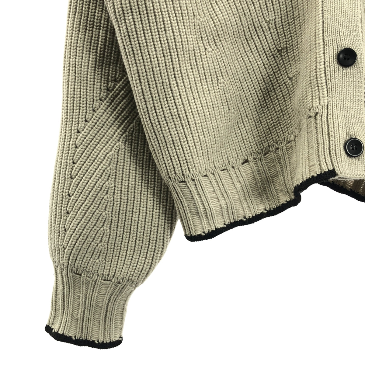 Proenza Schouler / 프로 엔자 스쿨러 | V 넥 리브 바이 컬러 니트 | S | 그라 지 / 블랙 | 여성