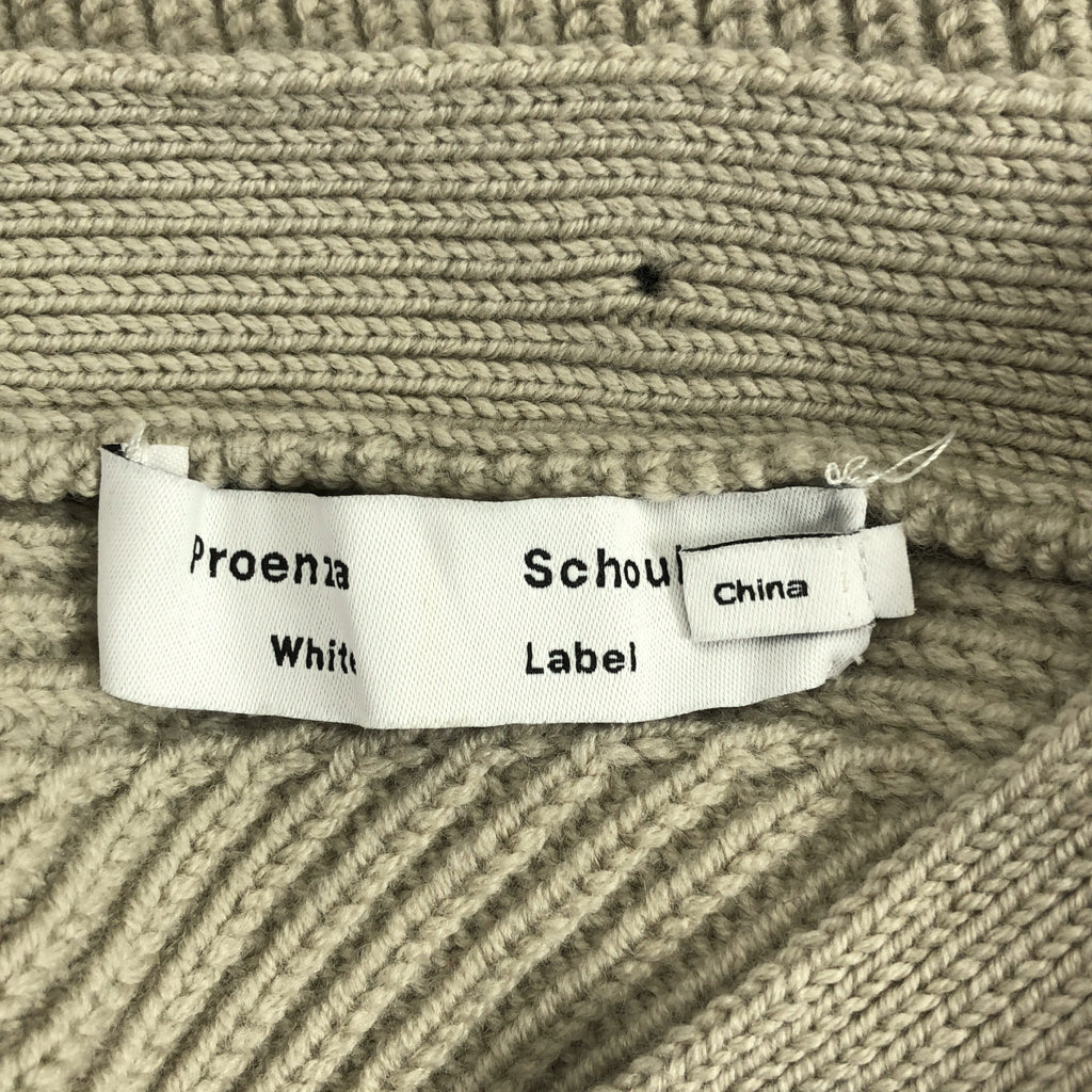 Proenza Schouler / 프로 엔자 스쿨러 | V 넥 리브 바이 컬러 니트 | S | 그라 지 / 블랙 | 여성